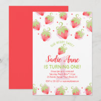 Red Berries Berry Sweet Strawberry Birthday