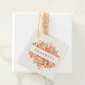 Red Berries & Blätter Anpassbare botanische Elfenb Geschenkanhänger (Beispiel)