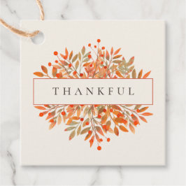 Red Berries & Blätter Anpassbare botanische Elfenb Geschenkanhänger