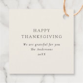 Red Berries & Blätter Anpassbare braune botanische Geschenkanhänger (Rückseite)