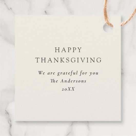 Red Berries & Blätter Anpassbare braune botanische Geschenkanhänger (Rückseite)