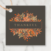 Red Berries & Blätter Anpassbare braune botanische Geschenkanhänger (Vorderseite)