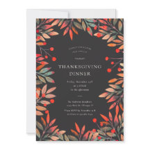 Red Berries & Blätter Custom Erntedank Dinner