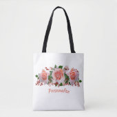 Red Berries Blume Bouquet Stylish Personalize Tasche (Vorderseite)