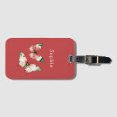 Red Berries Butterflies Gepäckanhänger (Vorderseite (Horizontal))