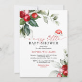 Red Berries eine fröhliche kleine Babydusche Einla Einladung (Vorderseite)