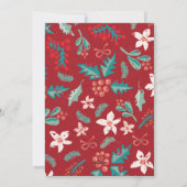 Red Berries Frohe Weihnachten Blumenmuster Foto (Rückseite)