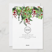 Red Berries Green Business Logo Weihnachten (Rückseite)