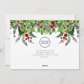 Red Berries Green Business Logo Weihnachten (Rückseite)