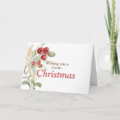 Red Berries Greenery Elegante Weihnachten (Vorderseite)