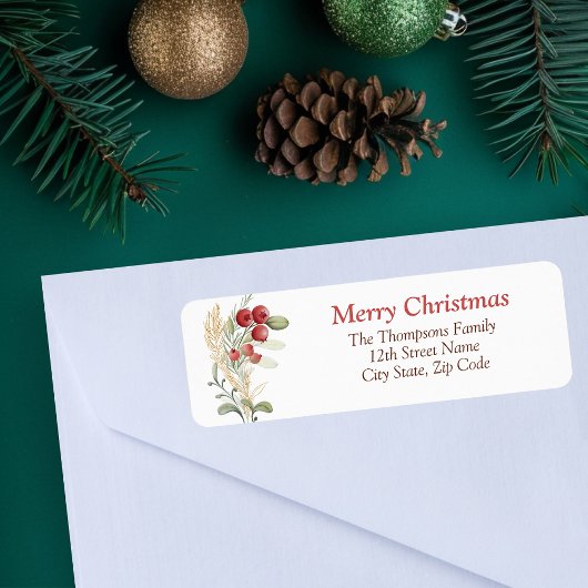 Red Berries Greenery Elegante Weihnachten