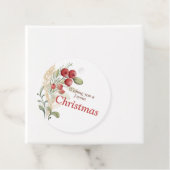 Red Berries Greenery Elegante Weihnachten Geschenkanhänger (Beispiel)