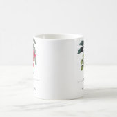 Red Berries Greenery Happy Holidays Custom Tasse (Mittel)