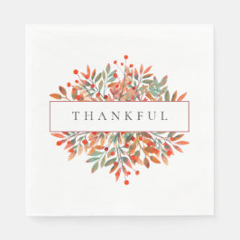 Red Berries & Herbstlaubs Anpassbar botanisch Serviette