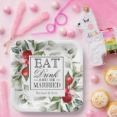 Red Berries Holiday essen Drink und Verheiratet se Pappteller (Party)