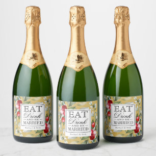 Red Berries Holiday essen Drink und Verheiratet se Schaumweinetikett