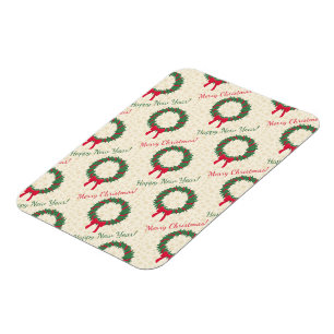 Red Berries Holly Merry Christmas Magnet