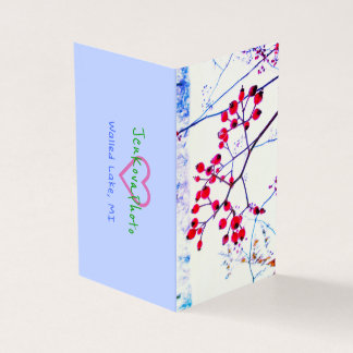 RED BERRIES MINI CARDS 2x3,5 horizontal Visitenkarten