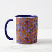 Red Berries Minimal floral Muster Einfache Botanik Tasse (Links)
