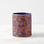 Red Berries Minimal floral Muster Einfache Botanik Tasse (Zentrum)