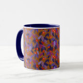 Red Berries Minimal floral Muster Einfache Botanik Tasse (Vorderseite Links)