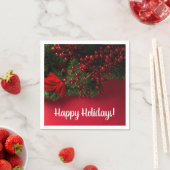 Red Berries & Mistletoe, Weihnachten Serviette (Beispiel)