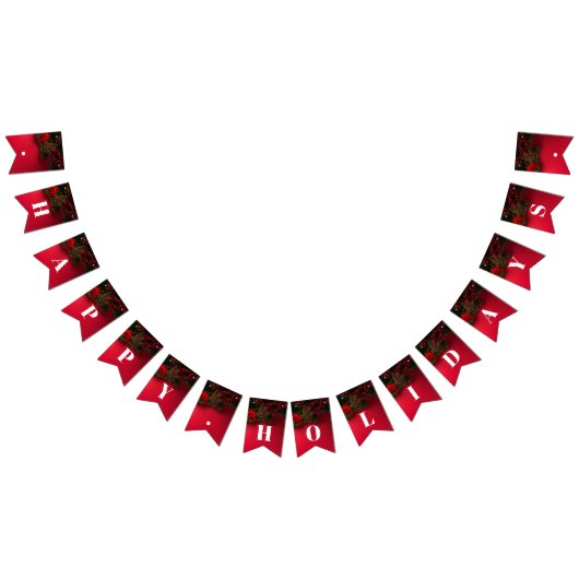 Red Berries & Mistletoe, Weihnachten Wimpelkette (Alle)