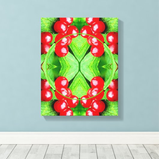 Red Berries Nature Frame erstellen Sie Ihr eigenes Leinwanddruck (Insitu (Holzboden))