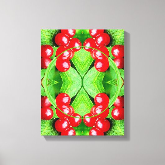 Red Berries Nature Frame erstellen Sie Ihr eigenes Leinwanddruck (Vorderseite)