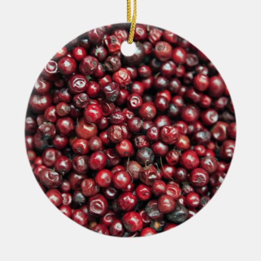 Red berries of the Himalayas Keramik Ornament (Vorne)