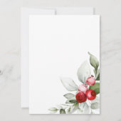 Red Berries Sehr frohe Weihnachts-Party Einladung (Rückseite)