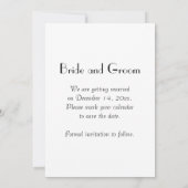 Red Berries und Frost Winter Wedding Save the Date Einladung (Rückseite)