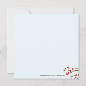 Red Berries Weihnachts-Party Einladung (Rückseite)