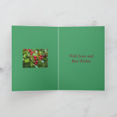 Red Berries Weihnachtskarte für Schwester Karte (Innenseite)