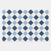 Red Berries Weiße Blume Kariert Strip Weihnachten Geschenkpapier Set (Vorderseite 3)