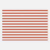 Red Berries Weiße Blume Kariert Strip Weihnachten Geschenkpapier Set (Vorderseite 2)