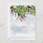 Red Berries Winter Snowflakes Weihnachten (Rückseite)