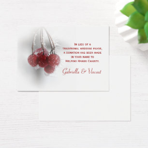 Red Berries Winter Wedding Wohltätigkeit Fevor Car