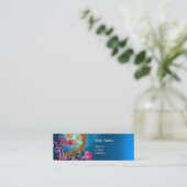 RED BERRIES WIRBEL GEMSTONE blue Mini Visitenkarte (Stehend Vorderseite)