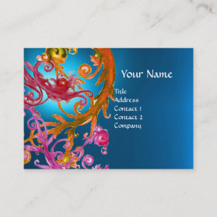 RED BERRIES WIRBEL GEMSTONE blue Visitenkarte