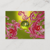 RED BERRIES WIRBEL GEMSTONE Gelb Visitenkarte (Rückseite)