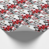 Red Berries Wrapping Paper Geschenkpapier (Ecke)