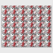 Red Berries Wrapping Paper Geschenkpapier (Flach)