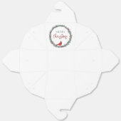 Red Berries Wreath and Red Cardinal Christmas  Geschenkschachtel (Ungefaltet)