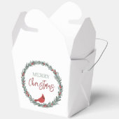 Red Berries Wreath and Red Cardinal Christmas  Geschenkschachtel (Offen)