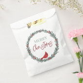 Red Berries Wreath and Red Cardinal Christmas Geschenktütchen (Versiegelt)