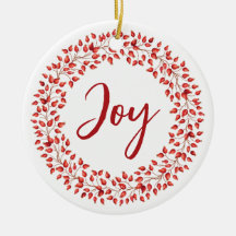 Red Berries Wreath Corporate Christmas Ornament