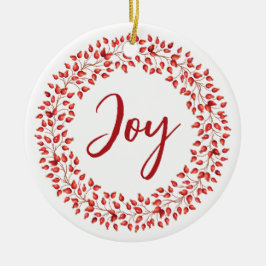 Red Berries Wreath Corporate Christmas Ornament