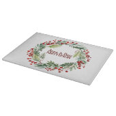 Red Berries Wreath Schneidebrett (Ecke)