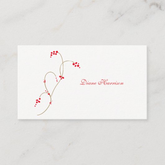 Red Berry Business Card Visitenkarte (Vorderseite)